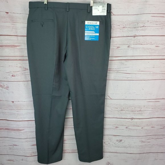 Haggar Other - NWT Haggar Cool 18 Pro Dress Golf Pants Classic Fit Flat Front 44x30